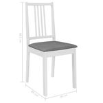 Casa si Gradina - Mobilier - Scaune si fotolii - Scaune - Scaune de bucatarie cu perne, 6 buc., alb, lemn masiv - Infinity.ro