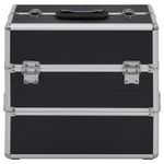 Ingrijire personala si Cosmetice - Machiaj - Portfarduri si genti cosmetice - Caseta de cosmetice, negru, 37 x 24 x 35 cm, aluminiu - Infinity.ro