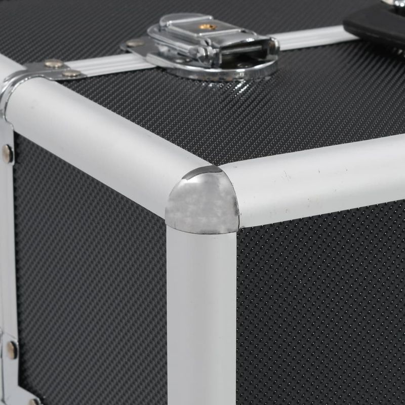 Ingrijire personala si Cosmetice - Machiaj - Portfarduri si genti cosmetice - Caseta de cosmetice, negru, 37 x 24 x 35 cm, aluminiu - Infinity.ro