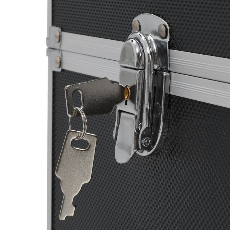 Ingrijire personala si Cosmetice - Machiaj - Portfarduri si genti cosmetice - Caseta de cosmetice, negru, 37 x 24 x 35 cm, aluminiu - Infinity.ro