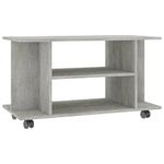 Casa si Gradina - Mobilier - Comode si corpuri - Comode - Comoda TV cu rotile, gri beton, 80 x 40 x 40 cm, PAL - Infinity.ro