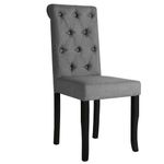 Casa si Gradina - Mobilier - Scaune si fotolii - Scaune - Scaune de bucatarie, 2 buc., gri inchis, material textil - Infinity.ro