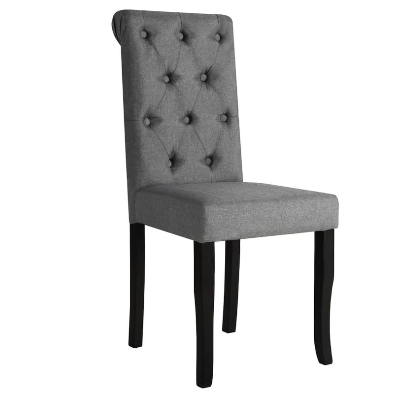 Casa si Gradina - Mobilier - Scaune si fotolii - Scaune - Scaune de bucatarie, 2 buc., gri inchis, material textil - Infinity.ro