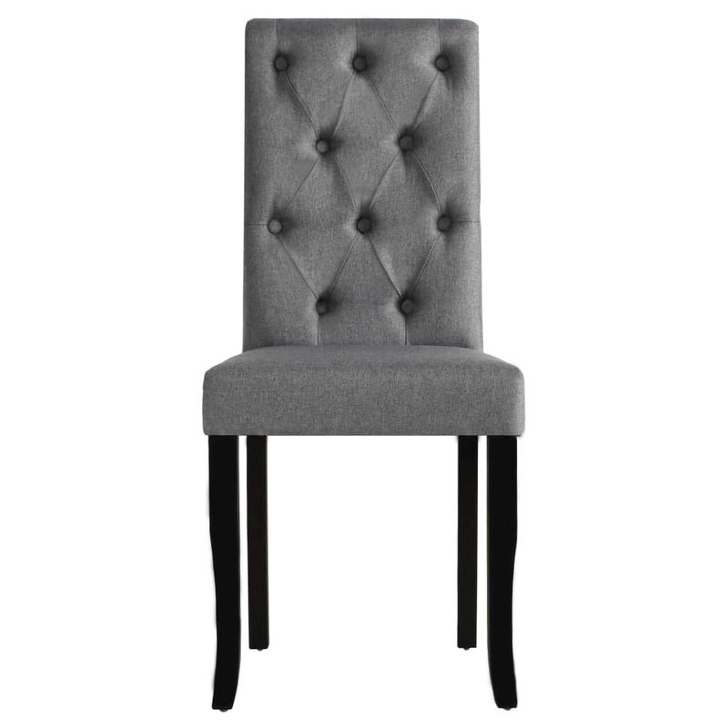 Casa si Gradina - Mobilier - Scaune si fotolii - Scaune - Scaune de bucatarie, 2 buc., gri inchis, material textil - Infinity.ro
