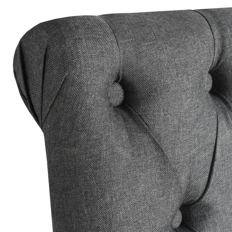 Casa si Gradina - Mobilier - Scaune si fotolii - Scaune - Scaune de bucatarie, 2 buc., gri inchis, material textil - Infinity.ro