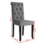 Casa si Gradina - Mobilier - Scaune si fotolii - Scaune - Scaune de bucatarie, 2 buc., gri inchis, material textil - Infinity.ro