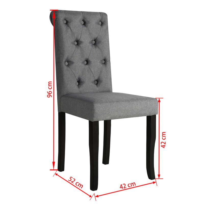 Casa si Gradina - Mobilier - Scaune si fotolii - Scaune - Scaune de bucatarie, 2 buc., gri inchis, material textil - Infinity.ro