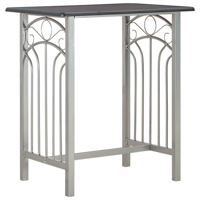 Casa si Gradina - Mobilier - Seturi de mobilier - Seturi mese si scaune - Set masa bucatarie mic dejun/cina, 3 piese, negru, lemn si otel - Infinity.ro