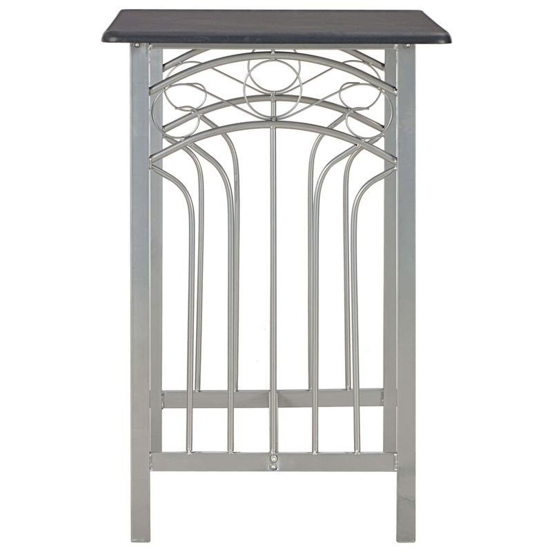 Casa si Gradina - Mobilier - Seturi de mobilier - Seturi mese si scaune - Set masa bucatarie mic dejun/cina, 3 piese, negru, lemn si otel - Infinity.ro