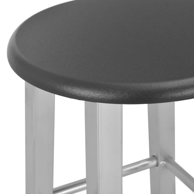 Casa si Gradina - Mobilier - Seturi de mobilier - Seturi mese si scaune - Set masa bucatarie mic dejun/cina, 3 piese, negru, lemn si otel - Infinity.ro