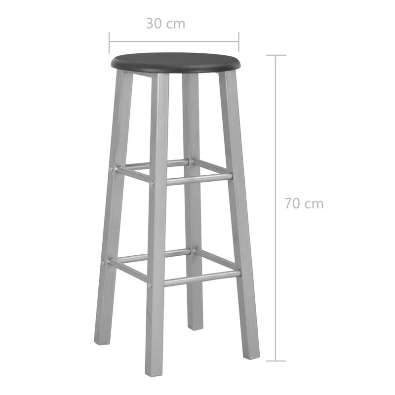 Casa si Gradina - Mobilier - Seturi de mobilier - Seturi mese si scaune - Set masa bucatarie mic dejun/cina, 3 piese, negru, lemn si otel - Infinity.ro