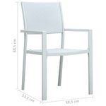 Casa si Gradina - Gradina si terasa - Mobilier exterior - Scaune si sezlonguri gradina - Scaune de gradina, 4 buc., alb, plastic, aspect ratan - Infinity.ro