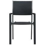 Casa si Gradina - Gradina si terasa - Mobilier exterior - Scaune si sezlonguri gradina - Scaune de gradina, 2 buc., negru, plastic, aspect ratan - Infinity.ro