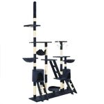 Petshop - Accesorii petshop - Jucarii animale - Ansambluri de joaca - Ansamblu pentru pisici, stalpi de sisal, 230-250 cm albastru - Infinity.ro