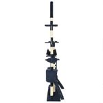 Petshop - Accesorii petshop - Jucarii animale - Ansambluri de joaca - Ansamblu pentru pisici, stalpi de sisal, 230-250 cm albastru - Infinity.ro