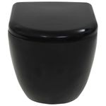 Casa si Gradina - Sanitare - Obiecte sanitare - Vase de toaleta - Toaleta cu montare pe perete, ceramica, negru - Infinity.ro
