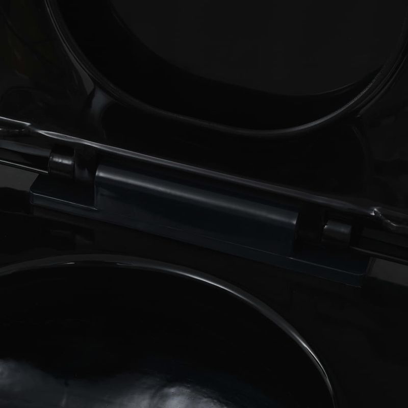 Casa si Gradina - Sanitare - Obiecte sanitare - Vase de toaleta - Toaleta cu montare pe perete, ceramica, negru - Infinity.ro