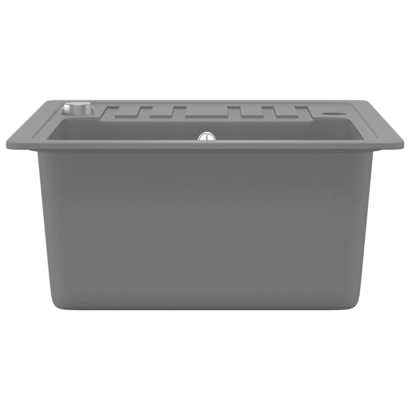Casa si Gradina - Sanitare - Chiuveta bucatarie si accesorii - Chiuvete bucatarie - Chiuveta de bucatarie din granit cu o cuva, gri - Infinity.ro