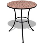 Casa si Gradina - Gradina si terasa - Mobilier exterior - Seturi mobila gradina - Set mobilier bistro, 3 piese, caramiziu, placi ceramice - Infinity.ro