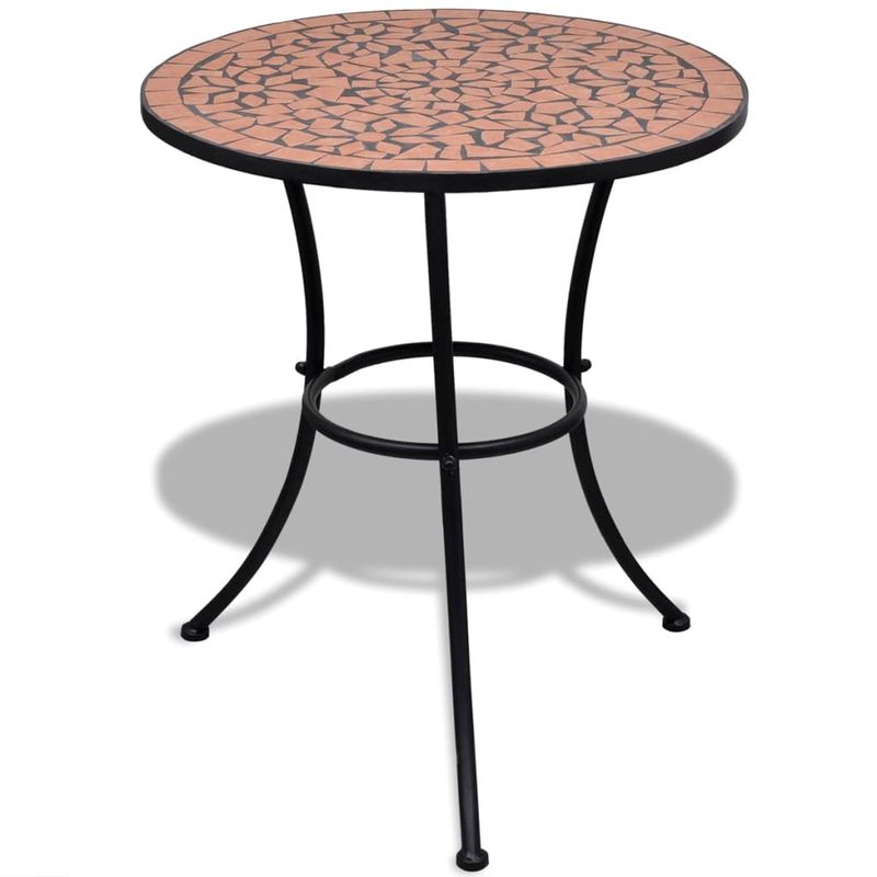 Casa si Gradina - Gradina si terasa - Mobilier exterior - Seturi mobila gradina - Set mobilier bistro, 3 piese, caramiziu, placi ceramice - Infinity.ro