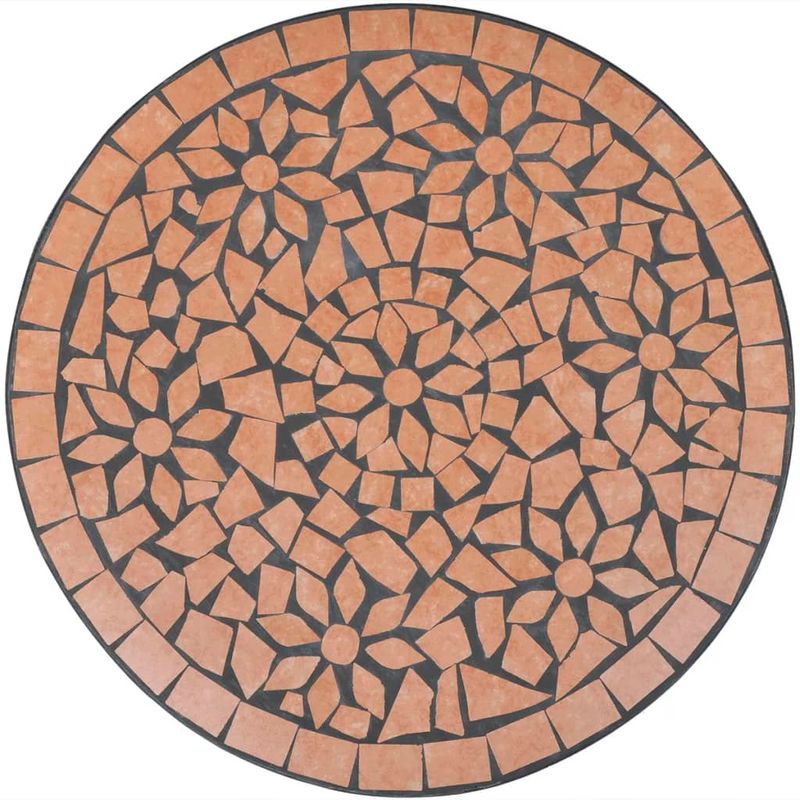 Casa si Gradina - Gradina si terasa - Mobilier exterior - Seturi mobila gradina - Set mobilier bistro, 3 piese, caramiziu, placi ceramice - Infinity.ro