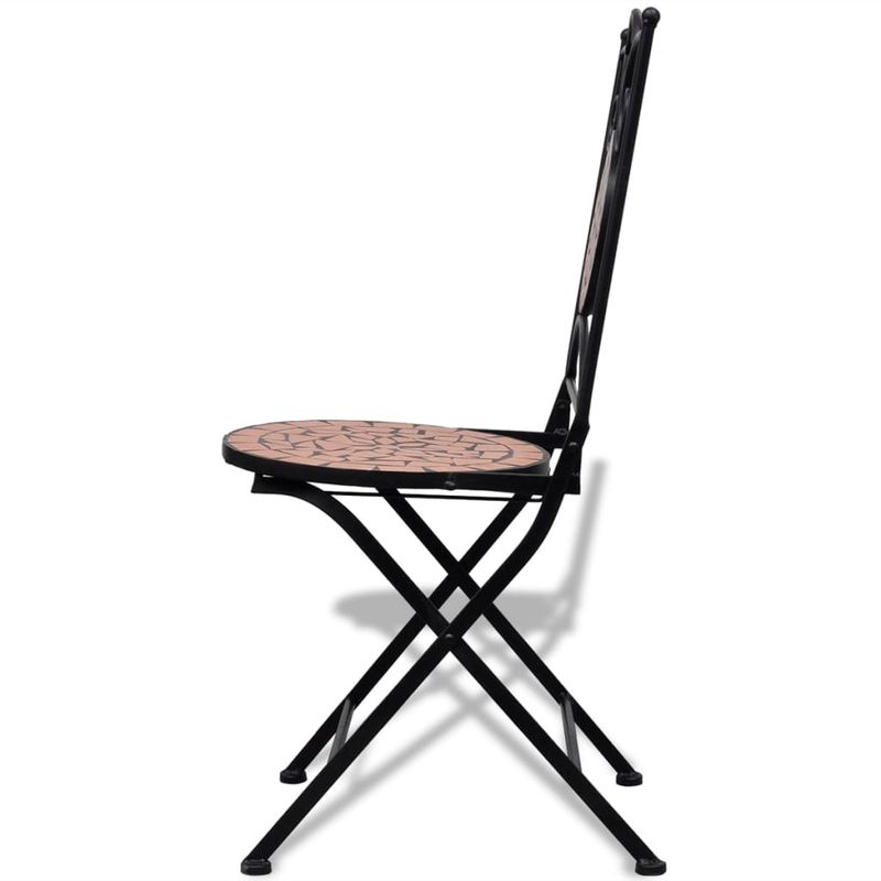 Casa si Gradina - Gradina si terasa - Mobilier exterior - Seturi mobila gradina - Set mobilier bistro, 3 piese, caramiziu, placi ceramice - Infinity.ro