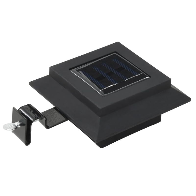 Casa si Gradina - Corpuri si surse de iluminat - Iluminat exterior - Lampi solare - Lampi solare de exterior cu LED, 12 buc., negru, 12 cm, patrat, LED - Infinity.ro