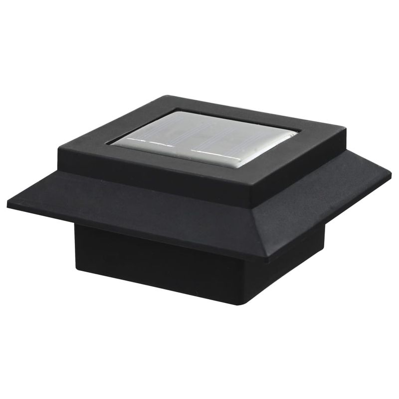 Casa si Gradina - Corpuri si surse de iluminat - Iluminat exterior - Lampi solare - Lampi solare de exterior cu LED, 12 buc., negru, 12 cm, patrat, LED - Infinity.ro