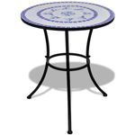 Casa si Gradina - Gradina si terasa - Mobilier exterior - Seturi mobila gradina - Set mobilier bistro, 3 piese, albastru/alb, placi ceramice - Infinity.ro