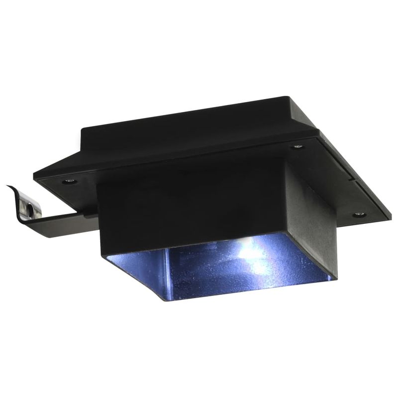 Casa si Gradina - Corpuri si surse de iluminat - Iluminat exterior - Lampi solare - Lampi solare de exterior cu LED, 12 buc., negru, 12 cm, patrat, LED - Infinity.ro