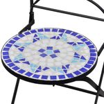 Casa si Gradina - Gradina si terasa - Mobilier exterior - Seturi mobila gradina - Set mobilier bistro, 3 piese, albastru/alb, placi ceramice - Infinity.ro