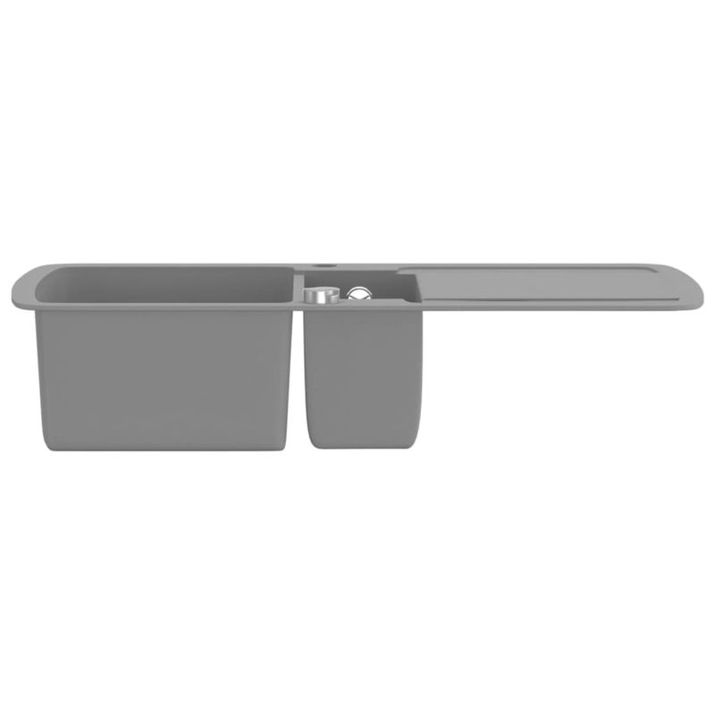 Casa si Gradina - Sanitare - Chiuveta bucatarie si accesorii - Chiuvete bucatarie - Chiuveta de bucatarie din granit cu doua cuve, gri - Infinity.ro