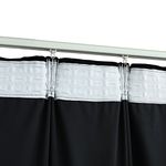 Casa si Gradina - Textile si covoare - Perdele si draperii - Draperii - Draperie opaca, negru, 290 x 245 cm, catifea, cu carlige - Infinity.ro