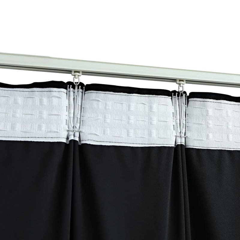 Casa si Gradina - Textile si covoare - Perdele si draperii - Draperii - Draperie opaca, negru, 290 x 245 cm, catifea, cu carlige - Infinity.ro
