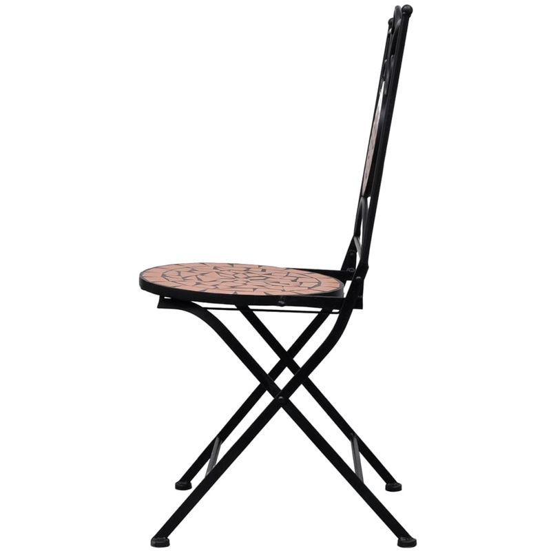 Casa si Gradina - Gradina si terasa - Mobilier exterior - Seturi mobila gradina - Set mobilier bistro, 3 piese, caramiziu, placa ceramica - Infinity.ro
