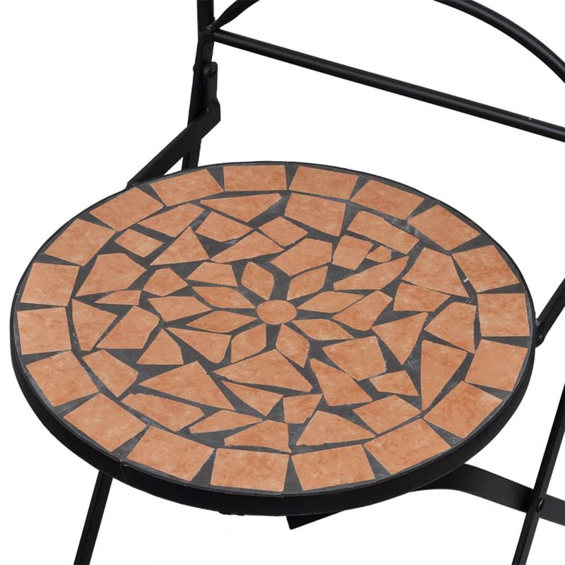 Casa si Gradina - Gradina si terasa - Mobilier exterior - Seturi mobila gradina - Set mobilier bistro, 3 piese, caramiziu, placa ceramica - Infinity.ro