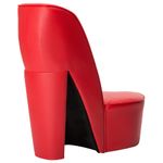 Casa si Gradina - Mobilier - Scaune si fotolii - Fotolii - Fotoliu, design toc inalt, rosu, piele ecologica - Infinity.ro