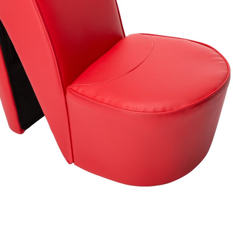 Casa si Gradina - Mobilier - Scaune si fotolii - Fotolii - Fotoliu, design toc inalt, rosu, piele ecologica - Infinity.ro