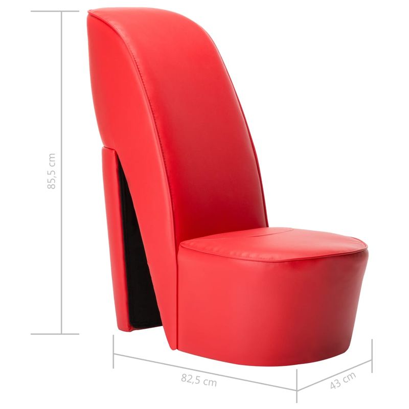 Casa si Gradina - Mobilier - Scaune si fotolii - Fotolii - Fotoliu, design toc inalt, rosu, piele ecologica - Infinity.ro