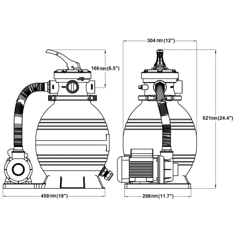 Casa si Gradina - Gradina si terasa - Piscine si accesorii - Accesorii piscine - Pompa filtru cu nisip 400 W 11000 l/h - Infinity.ro