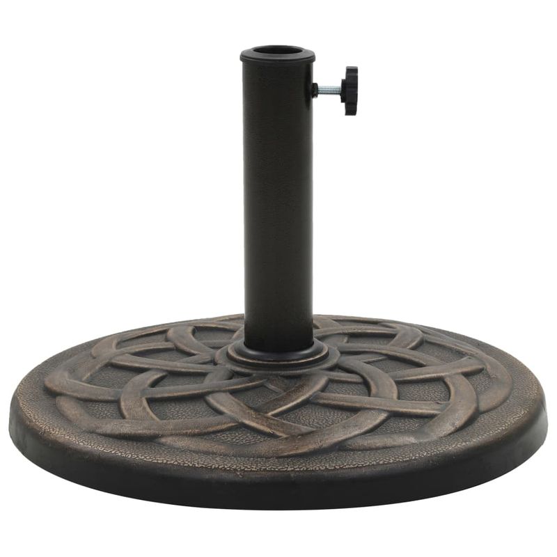 Casa si Gradina - Gradina si terasa - Umbrele si pavilioane - Umbrele - Suport umbrela de soare, bronz, 11 kg, polirasina, rotund - Infinity.ro