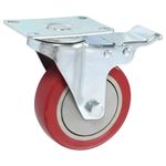 Casa si Gradina - Constructii - Depozitare, transport si protectie - Accesorii echipamente pentru transport si ridicat - Roti pivotante cu frane duble, 4 buc., 100 mm - Infinity.ro