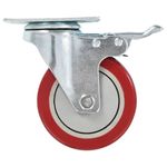 Casa si Gradina - Constructii - Depozitare, transport si protectie - Accesorii echipamente pentru transport si ridicat - Roti pivotante cu frane duble, 4 buc., 100 mm - Infinity.ro
