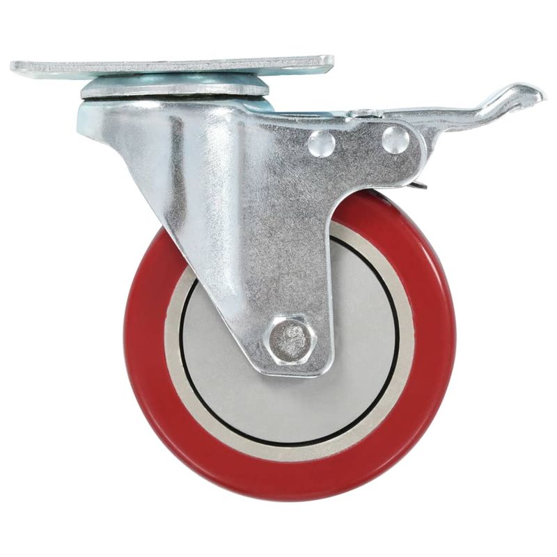 Casa si Gradina - Constructii - Depozitare, transport si protectie - Accesorii echipamente pentru transport si ridicat - Roti pivotante cu frane duble, 4 buc., 100 mm - Infinity.ro