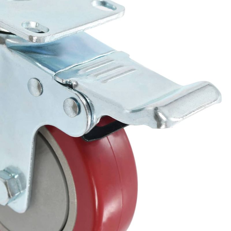 Casa si Gradina - Constructii - Depozitare, transport si protectie - Accesorii echipamente pentru transport si ridicat - Roti pivotante cu frane duble, 4 buc., 100 mm - Infinity.ro