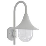Casa si Gradina - Corpuri si surse de iluminat - Iluminat exterior - Felinare - Lampa de perete de gradina E27, alb, 42 cm, aluminiu - Infinity.ro