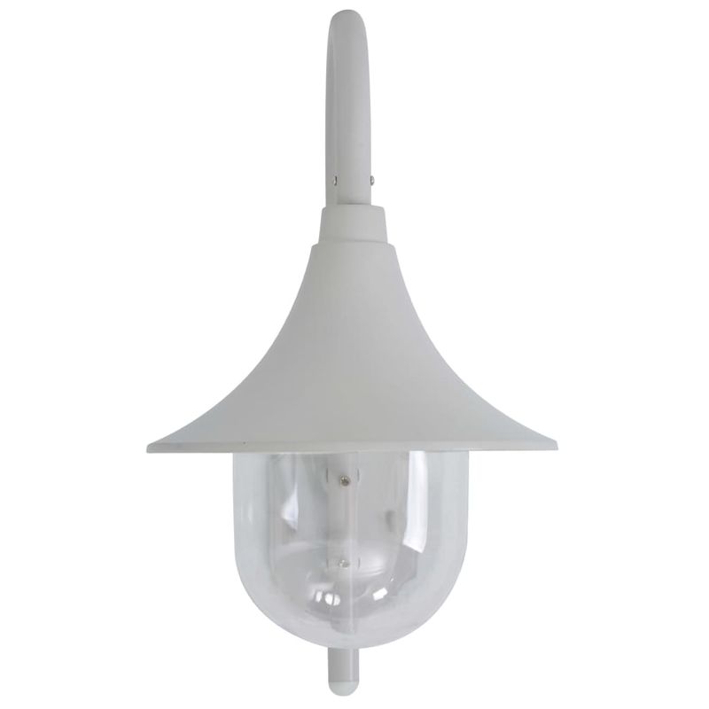 Casa si Gradina - Corpuri si surse de iluminat - Iluminat exterior - Felinare - Lampa de perete de gradina E27, alb, 42 cm, aluminiu - Infinity.ro