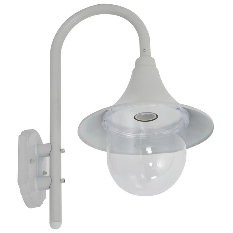 Casa si Gradina - Corpuri si surse de iluminat - Iluminat exterior - Felinare - Lampa de perete de gradina E27, alb, 42 cm, aluminiu - Infinity.ro