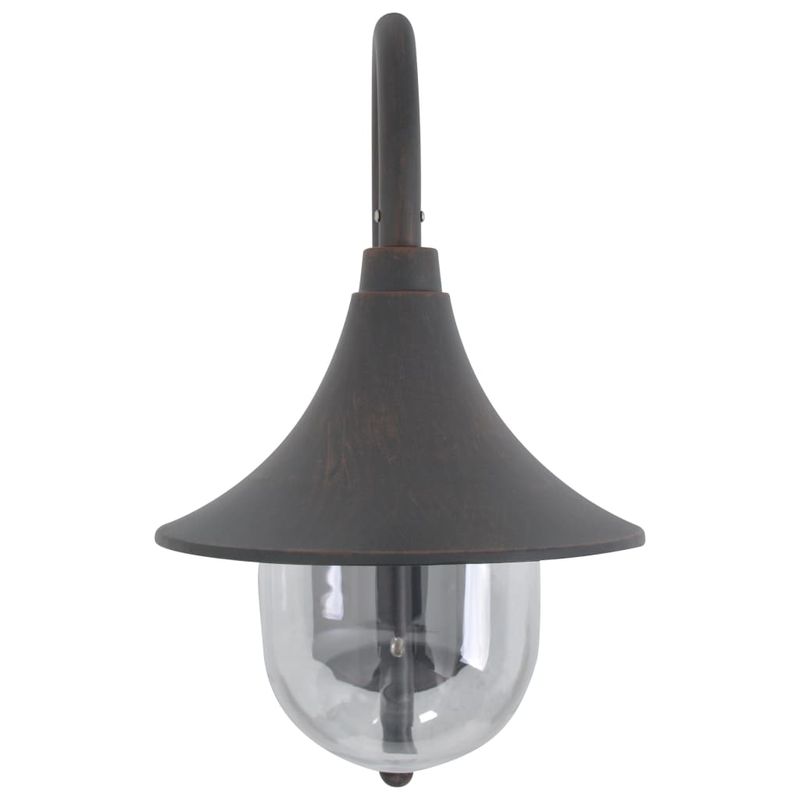 Casa si Gradina - Corpuri si surse de iluminat - Iluminat exterior - Felinare - Lampa de perete de gradina E27, bronz, 42 cm, aluminiu - Infinity.ro