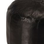 Casa si Gradina - Mobilier - Scaune si fotolii - Tabureti - Taburet, negru, 40x35 cm, piele naturala de capra - Infinity.ro